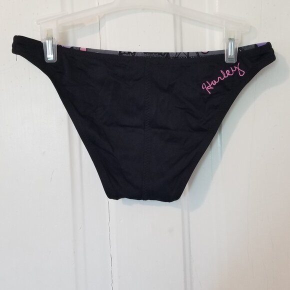 Hurley Hipster Bikini Bottoms Floral/Black Medium Coverage size Small - Picture 2 of 2